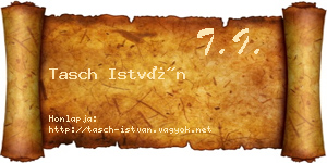 Tasch István névjegykártya